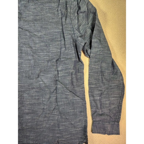 Buffalo by David Bitton Shirt Mens Large L Metal Button Up Collar Blue NWOT - Picture 11 of 12